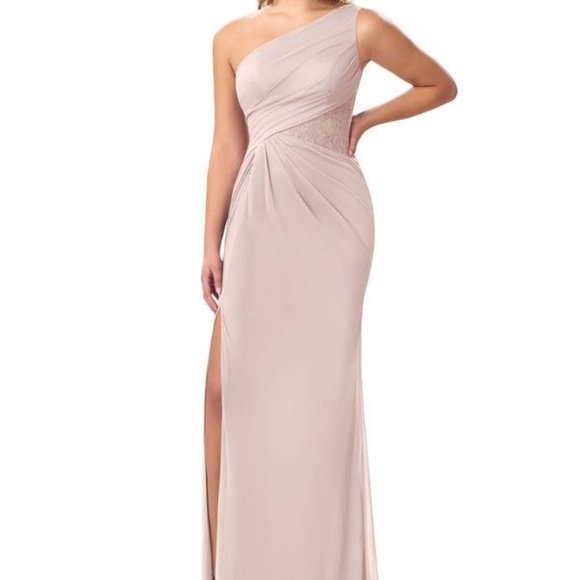 one shoulder beaded dress Pink Mermaid Gown With 3D Flower Size:M / N8-10 DY1-2C Styling a Sweater Dress